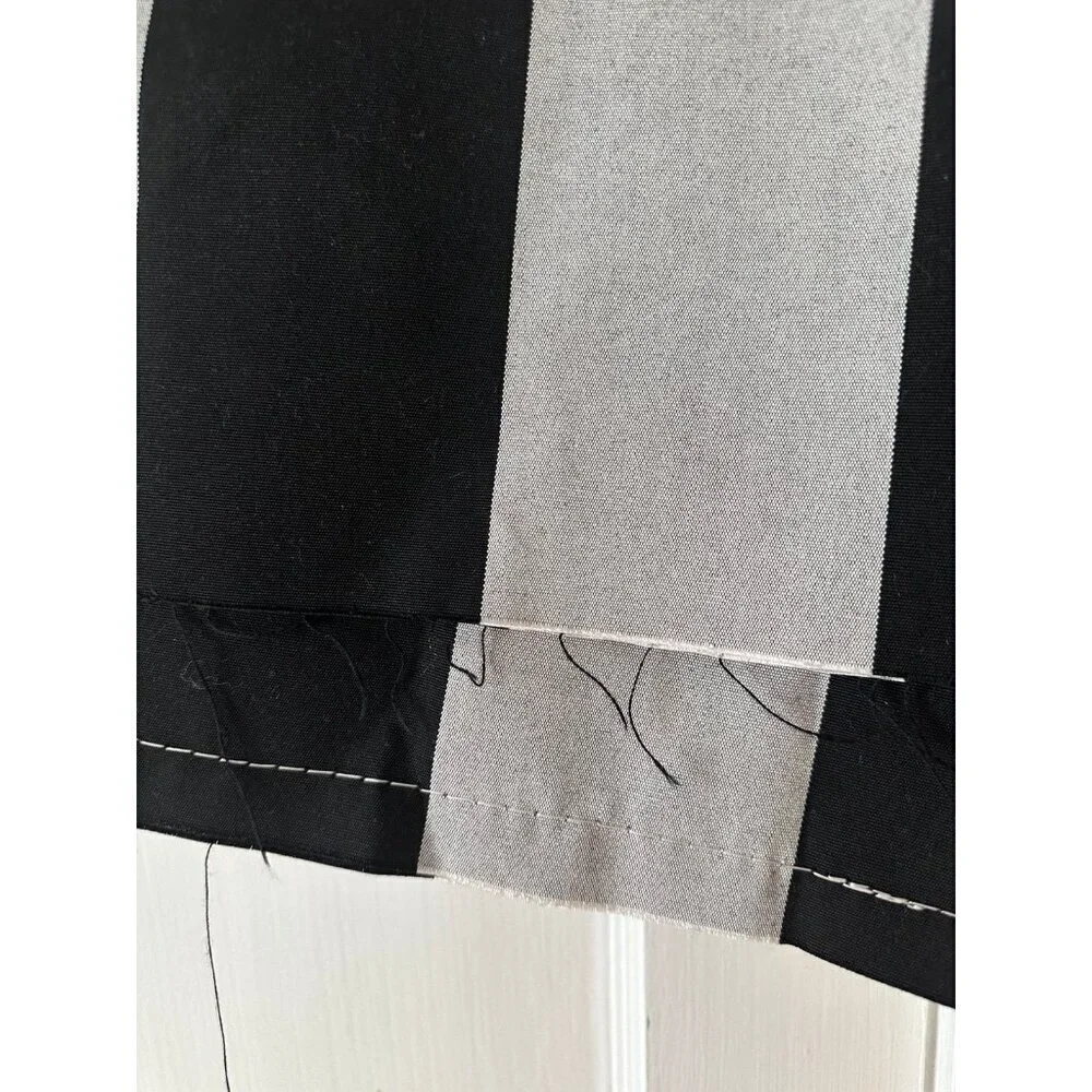 Black and white striped large tablecloth